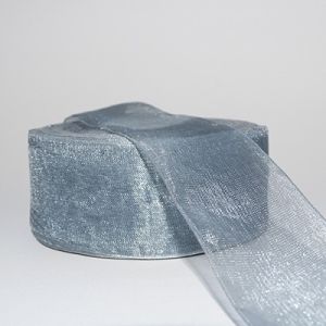 Стрічка з органзи 4,0 см, сіра