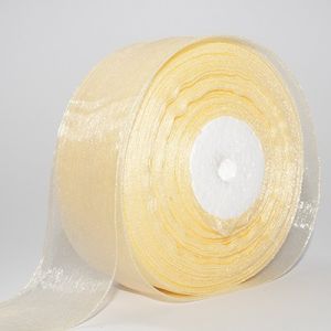 Стрічка з органзи 4,0 см, колір кремовий №1008