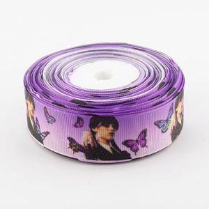 Стрічка репсова 2,5 см "Wednesday" 20 м, бузковий градієнт