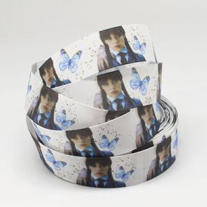 Стрічка репсова 2,5 см "Wednesday" v006 20 м