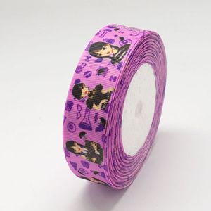 Стрічка репсова 2,5 см "Wednesday" v002 20 м