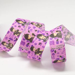 Стрічка репсова 2,5 см "Wednesday" v002 20 м