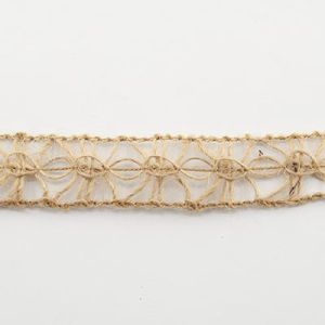 Стрічка з мішковини мереживна 2,2 см. D30125 10м.
