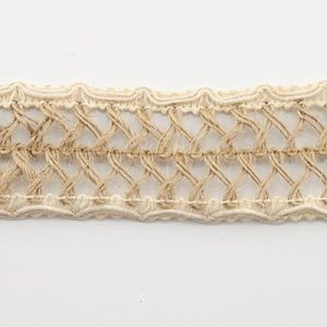 Стрічка з мішковини мереживна, 4,0 см. 10 м. D30128