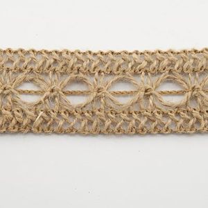 Стрічка з мішковини мереживна, 4,0 см. 10 м. D30130