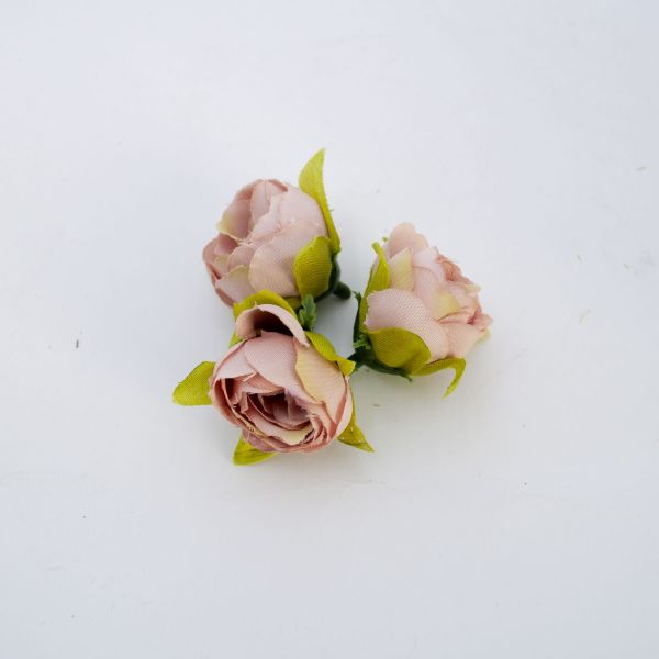 Цветок искуственный бутон Роза, пион из ткани 25-35 мм 1 шт по 15 р
