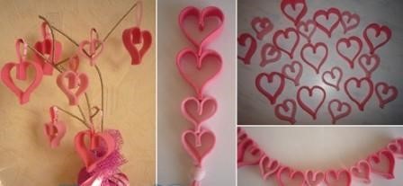 Сердечки из фетра на день Святого Валентина